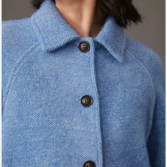 Anthropologie Greylin Blue Jacket Regular/Classic Button Front Jacket S - Picture 3 of 13